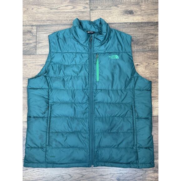 The North Face Vest Mens 2XL Green Aconcagua Down 550 Fill Puffer Full Zip XXL - Picture 8 of 13